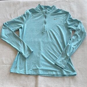Nike Teal Quarter-Zip Performance Top